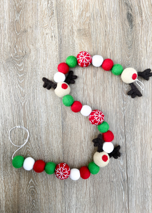 Reindeer Christmas Countdown Garland